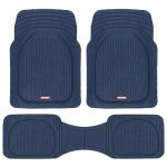 Motor Trend FlexTough Floor Mats for Cars, Blue Deep Dish All-Weather Car Mats, Waterproof Trim-to Fit Automotive Floor Mats for Cars Trucks SUV, Universal Floor Liner Car Accessories