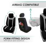 FH Group Gray Car Seat Covers Set