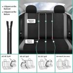 FH Group Gray Car Seat Covers Set