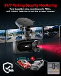 IIWEY 4K+4K Dash Cam Front and Rear, Dual STARVIS w/HDR, 5G WiFi-6 (up to 20MB/s) with App, 128G SD Card Included, GPS, Dash Camera for Cars with 24/7 Parking Mode, 3.18 Inch IPS, 170° Wide Angle