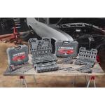 CRAFTSMAN OVERDRIVE 154-Piece Gunmetal Chrome Mechanics Tool Set, Standard SAE/Metric Socket Set, with Hard Case (CMMT99154L)