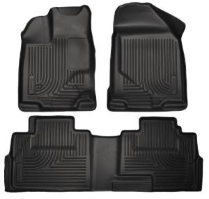 Husky Liners Weatherbeater Floor Mats | Fits 2007-2014 Ford Edge; 2007-2015 Lincoln MKX | Front & 2nd Row, 3-pc Black - 99761