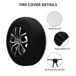 16 Inch Spare Tire Cover Weatherproof Sun Protection Wheel Tire Cover Universal Fit Trailers RV SUV Truck Camper Travel