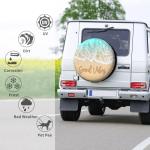 16 Inch Spare Tire Cover Weatherproof Sun Protection Wheel Tire Cover Universal Fit Trailers RV SUV Truck Camper Travel