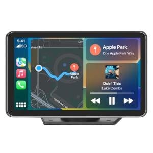 2025 Enhanced Carplay Screen for Car - 7" HD Portable Carplay & Android Auto with Bluetooth, HD Backup Camera, GPS Navigation, Siri, FM Radio, AUX, and Mirror Link – Compatible with All Vehicles