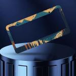 Mountains Forest License Plate Frames - 2 Pcs Set 2 Holes Metal Aluminum Auto Car Accessories Decoration License Plate Frame 6.3" x 12.2" Fit US Vehicles for Women Men Gift