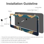 Mountains Forest License Plate Frames - 2 Pcs Set 2 Holes Metal Aluminum Auto Car Accessories Decoration License Plate Frame 6.3" x 12.2" Fit US Vehicles for Women Men Gift