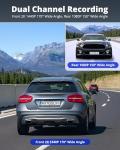 Kingslim Dash Cam Front and Rear 2K+1080P, Mini WiFi Dash Camera for Cars Dual Dashcam Parking Monitor, Loop Recording, Car Camera Support Max 256GB (E2PRO)