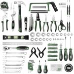 Prostormer 259-Piece Tool Kit, General Household Hand Tool Set with Plastic Storage Toolbox, Portable Complete Repair Tool Box for Home and Car (Green)