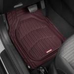 Motor Trend FlexTough Floor Mats for Cars, Burgundy Deep Dish All-Weather Car Mats, Waterproof Trim-To Fit Automotive Cars Trucks SUV, Universal Liner Accessories