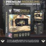 TIRESHIELD PRO Tire Covers Set of 4 - Heavy Duty All-Weather UV-Resistant Wheel Covers w/StormLock-System - Year-Round Protection for Your RV, Camper, Truck, Car & Trailer Tires w/ 26-28.75" Diameter