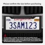 Black License Plate Frames - 2PCS License Plate Covers, Universal Aluminum Front and Rear Tag Holders with Screws, Rust-Proof Car License Plate Holder for All Vehicles (Black)