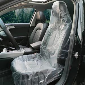 ICWEIMEI 100PCS Disposable Car Seat Covers Plastic Seat Covers for Cars Universal Disposable Clear Plastic Car Cover, Car Disposable Transparent Seat Protective Covers