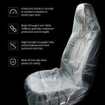 ICWEIMEI 100PCS Disposable Car Seat Covers Plastic Seat Covers for Cars Universal Disposable Clear Plastic Car Cover, Car Disposable Transparent Seat Protective Covers