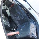 ICWEIMEI 100PCS Disposable Car Seat Covers Plastic Seat Covers for Cars Universal Disposable Clear Plastic Car Cover, Car Disposable Transparent Seat Protective Covers