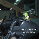 GPS Navigator for Car Truck RV with Bluetooth, Latest 2025 Map 7 inch Touch Screen GPS for Car, Vehicle GPS with Speed and Red Light Warning (Black)