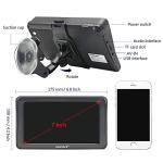 GPS Navigator for Car Truck RV with Bluetooth, Latest 2025 Map 7 inch Touch Screen GPS for Car, Vehicle GPS with Speed and Red Light Warning (Black)