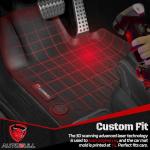 AUTOBULL Floor Mats Compatible with 2011-2023 Dodge Charger RWD & Chrysler 300 Rear-Wheel Drive ONLY, All Weather TPE Floor Liners, Custom Fit Car mats, 1st & 2nd Row, Black