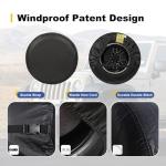 Explore Land 28-29.75 inch Spare Tire Cover Fit Trailer, RV, SUV, Truck, Tough Tire Wheel Soft Cover, Black Fits Entire Wheel Size