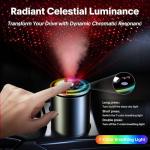 Smart Car Air Freshener - Car Diffusers for Essential Oils with Starry Sky Projection and Colorful Ambient Light, Auto On/Off, Adjustable Concentration Diffuser for Car with 50ml Car fragrance-Cologne