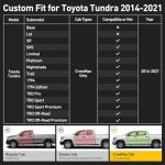 Super Cover for Toyota Tundra Seat Covers 2014-2021 (CrewMax only), Full Covered Leather Seat Protectors for Tundra 2021 2020 2019 2018 2017 2016 2015 2014 Truck Car Accessories with Carbon Fiber