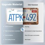 QUANQIUFEI 2 Pack License Plate Frames, Stainless Steel Car License Plate Cover Car Accessories with Screw Caps (Silver)