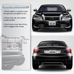 QUANQIUFEI 2 Pack License Plate Frames, Stainless Steel Car License Plate Cover Car Accessories with Screw Caps (Silver)