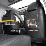 Super Cover for Toyota Tundra Seat Covers 2014-2021 (CrewMax only), Full Covered Leather Seat Protectors for Tundra 2021 2020 2019 2018 2017 2016 2015 2014 Truck Car Accessories with Carbon Fiber