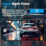 DUUSTA Dash Cam Front, 2K/1440P QHD Dash Camera for Cars Free 32GB Card Included, 170° Wide Angle WDR Dashcams Mini Built in WiFi & APP Control, Night Vision, G-Sensor, Loop Recording