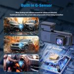 DUUSTA Dash Cam Front, 2K/1440P QHD Dash Camera for Cars Free 32GB Card Included, 170° Wide Angle WDR Dashcams Mini Built in WiFi & APP Control, Night Vision, G-Sensor, Loop Recording