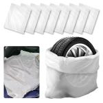 8PCS Extra-Large Tire Covers,Tear-Resistant LDPE Plastic Tire Bags for Storage & Transport Car Tires Wheel,Waterproof Dustproof Tire Storage Bag Car Accessories for Most Vehicles (8PCS)