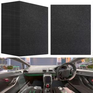 RUENXG 20PCS Black Disposable Car Floor Mats 19.6x15.7 Inch Heavy-Duty Automotive Floor Protectors for Car Wash & Detailing - Non-Slip Vehicle Interior Protector Fits SUV/Truck