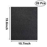 RUENXG 20PCS Black Disposable Car Floor Mats 19.6x15.7 Inch Heavy-Duty Automotive Floor Protectors for Car Wash & Detailing - Non-Slip Vehicle Interior Protector Fits SUV/Truck