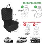 KritterKorner Automotive Seat Covers for Cars, Waterproof Car Seat Cover for Front Seat, PU Leather Car Seat Protector with Nonslip Backing - Universal Fit for Cars, Trucks, SUVs Bucket Seat(1Pcs)