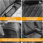 KritterKorner Automotive Seat Covers for Cars, Waterproof Car Seat Cover for Front Seat, PU Leather Car Seat Protector with Nonslip Backing - Universal Fit for Cars, Trucks, SUVs Bucket Seat(1Pcs)
