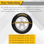 Spare Tire Cover, Waterproof PVC Thickening Leather Tire Wheel Covers, Tough Tire Wheel Protector, Universal Fit for Jeep, Trailer, RV, SUV, Truck, (Fits Entire Tire Diameters 27.6-29.5 Inch)