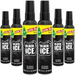 LITTLE TREES Car Air Freshener | Spray Provides a Long-Lasting Scent for Auto or Home | On-the-go Freshness | Black Ice, 6 Air Fresheners