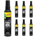 LITTLE TREES Car Air Freshener | Spray Provides a Long-Lasting Scent for Auto or Home | On-the-go Freshness | Black Ice, 6 Air Fresheners