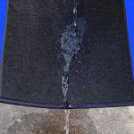 CAR PASS Rainbow Waterproof Universal Fit Faux Leather Car Carpet- Anti-Slip Nibbed Backing Floor Mats for SUV, Vans, Sedans, Trucks, Automotive Set of 4pcs (Black with Blue)