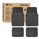 Nilight Rubber Floor Mats for Cars Trucks SUVs,Universal Trim to fit for Most Vehicles,All Weather Protection Heavy Duty Floor Liners,Pack of 4