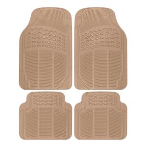 BDK Heavy Duty 4pc Front & Rear Rubber Floor Mats for Car SUV Van & Truck-All Weather Protection Universal Fit