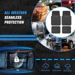 Nilight Rubber Floor Mats for Cars Trucks SUVs,Universal Trim to fit for Most Vehicles,All Weather Protection Heavy Duty Floor Liners,Pack of 4