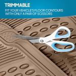 BDK Heavy Duty 4pc Front & Rear Rubber Floor Mats for Car SUV Van & Truck-All Weather Protection Universal Fit