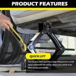 Scissor Jack for Car with Ratchet Wrench,1.5T (3307lbs) Capacity Scissor Car Jack Kit for Lifting Light Vehicles,Heavy Duty Vehicle Accessories Tire Jacks Lifting Range of 3.94-13.19"