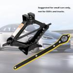 Scissor Jack for Car with Ratchet Wrench,1.5T (3307lbs) Capacity Scissor Car Jack Kit for Lifting Light Vehicles,Heavy Duty Vehicle Accessories Tire Jacks Lifting Range of 3.94-13.19"