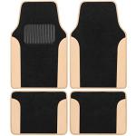 Beige 4-Piece Carpet Vinyl Car Mats