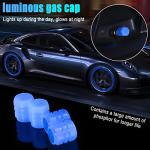 12PCS Fluorescent Car Tire Valve Stem Caps, Luminous Wheel Valve Tire Air Cover, Illuminated Dustproof Corrosion Resistant, Auto Accessories Fit for Motorcycles, SUV, Trucks, Bicycles (Blue/12PCS)