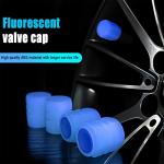 12PCS Fluorescent Car Tire Valve Stem Caps, Luminous Wheel Valve Tire Air Cover, Illuminated Dustproof Corrosion Resistant, Auto Accessories Fit for Motorcycles, SUV, Trucks, Bicycles (Blue/12PCS)