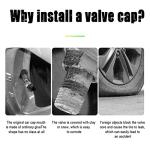 12PCS Fluorescent Car Tire Valve Stem Caps, Luminous Wheel Valve Tire Air Cover, Illuminated Dustproof Corrosion Resistant, Auto Accessories Fit for Motorcycles, SUV, Trucks, Bicycles (Blue/12PCS)