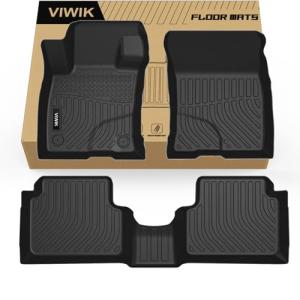 VIWIK Ford Maverick Floor Mats 2025 2024 2023 2022 Not Hybrid- All Weather, Custom Fit for 1st & 2nd Row, TPE, 3D Scanning Design, Non-Slip, Waterproof, Easy to Clean, Durable, Odorless